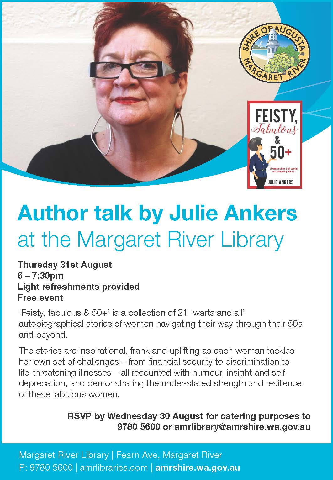 Author talk by Julie Ankers at the Margaret River Library Shire of Augusta Margaret River Libraries