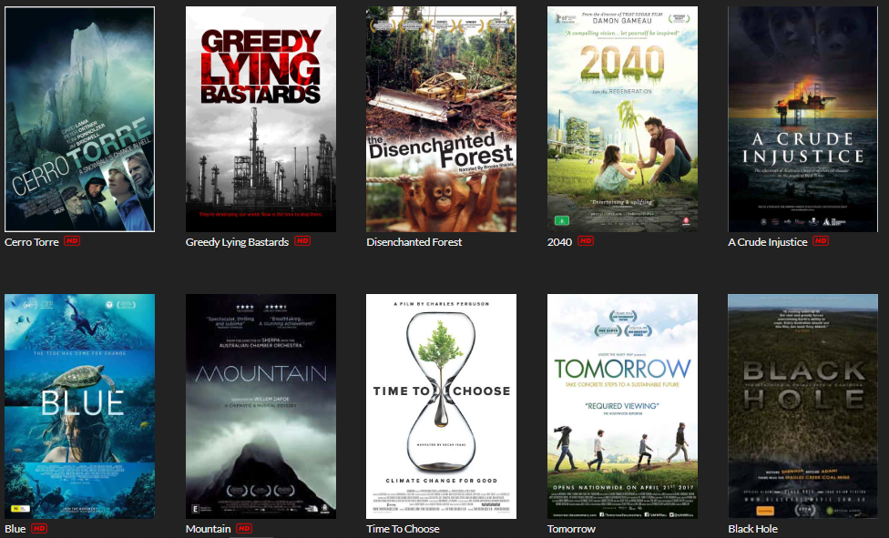 Selection of Earth Day Beamafilm titles